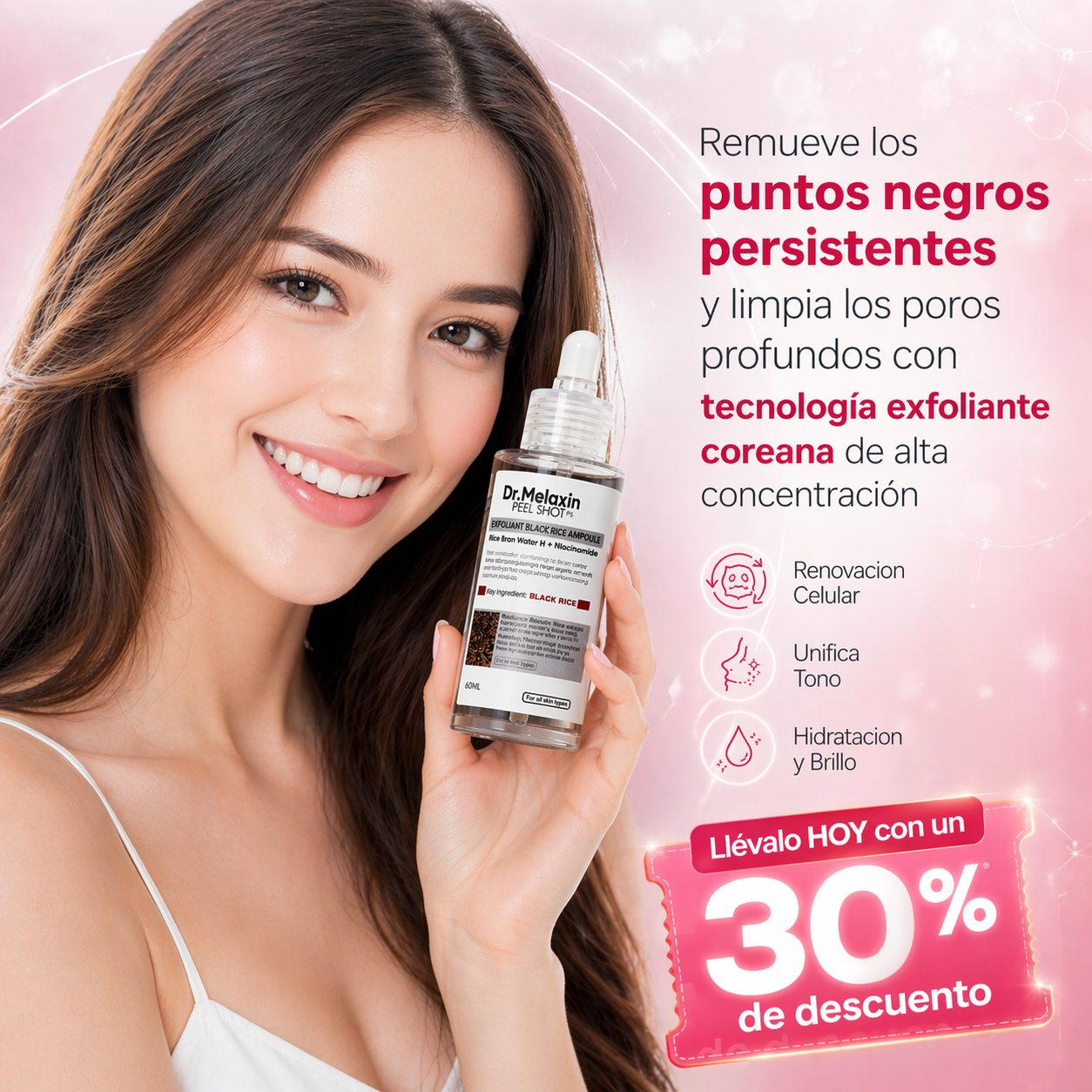 Dr. Melaxin: Black Rice Exfoliant™ – Poros Más Limpios y Brillo Natural