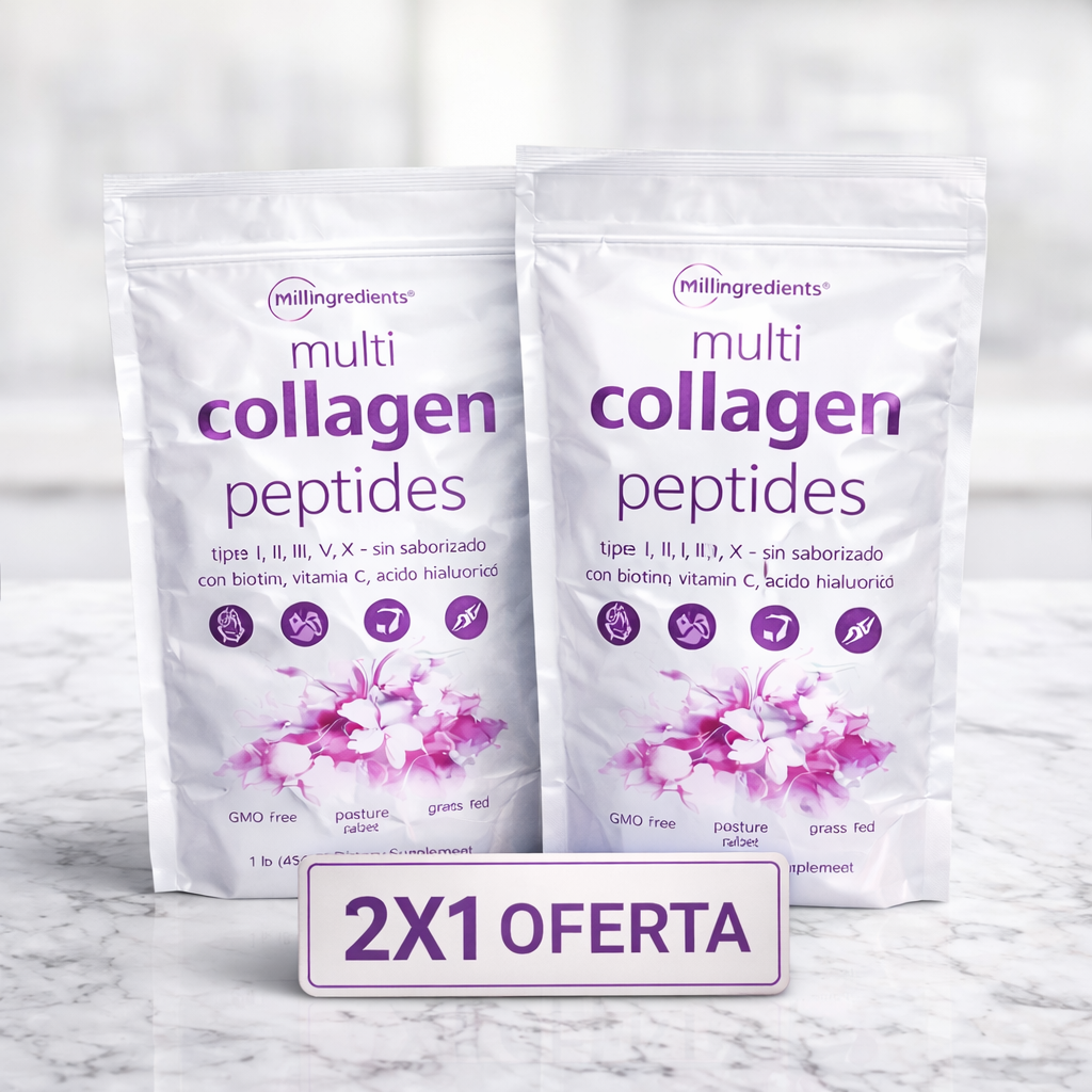 Microingredients™ Multi Collagen Peptides + Regalo Parches de Colágeno para Ojeras 🎁