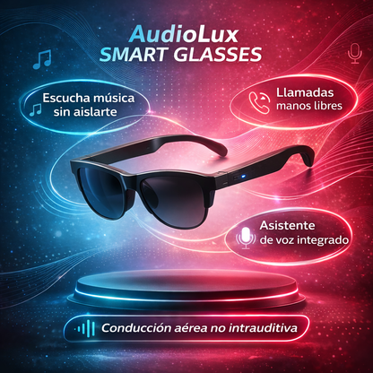 AudioLux™ – Gafas inteligentes con música, llamadas y asistente de voz