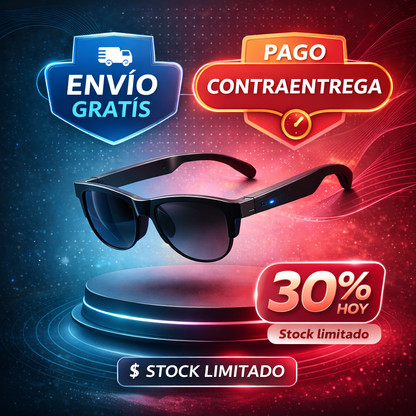AudioLux™ – Gafas inteligentes con música, llamadas y asistente de voz