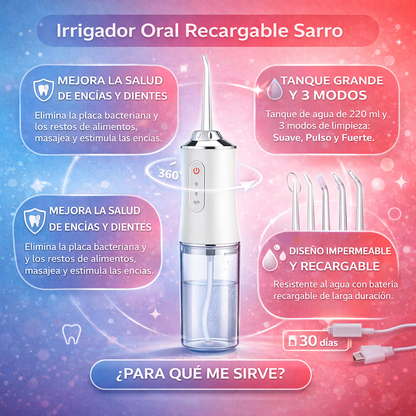 Irrigador Oral Antisarro™ – Limpieza Profunda y Aliento Fresco 🛡️