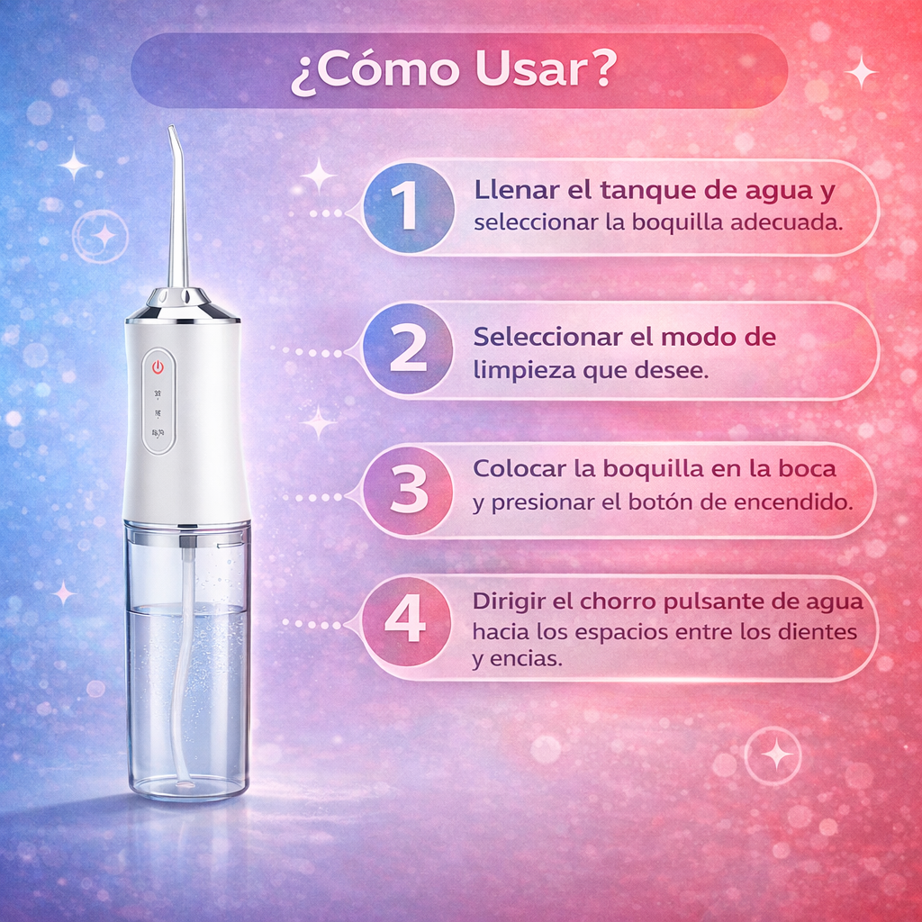 Irrigador Oral Antisarro™ – Limpieza Profunda y Aliento Fresco 🛡️
