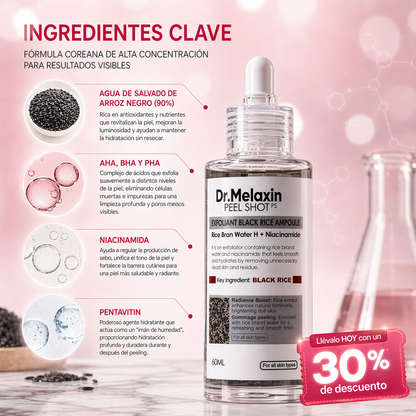 Dr. Melaxin: Black Rice Exfoliant™ – Poros Más Limpios y Brillo Natural