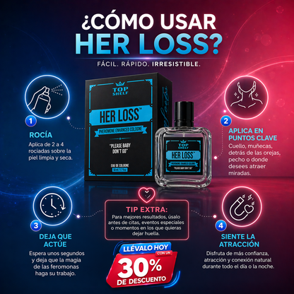 Oferta: TopShelf™ Her Loss - Despierta tu atracción natural con feromonas de alta pureza