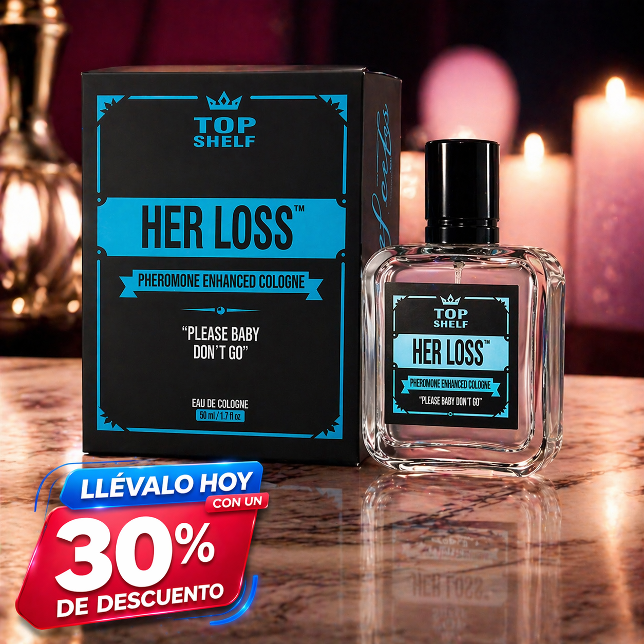 Oferta: TopShelf™ Her Loss - Despierta tu atracción natural con feromonas de alta pureza