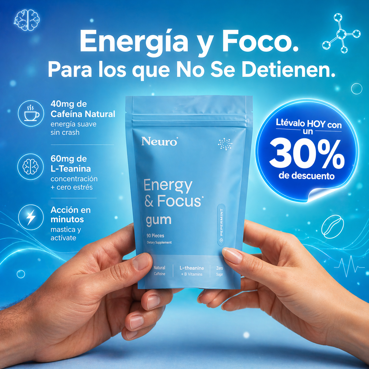 Neuro Gum™ — Energía y Enfoque Cuando Más lo Necesitas