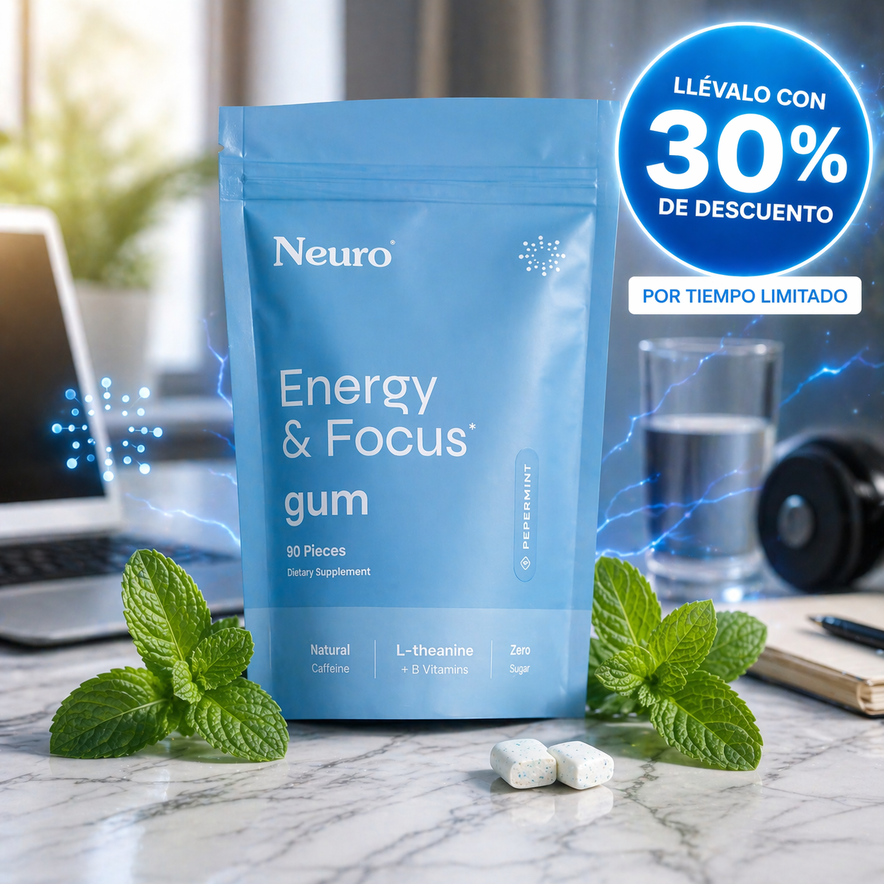 Neuro Gum™ — Energía y Enfoque Cuando Más lo Necesitas