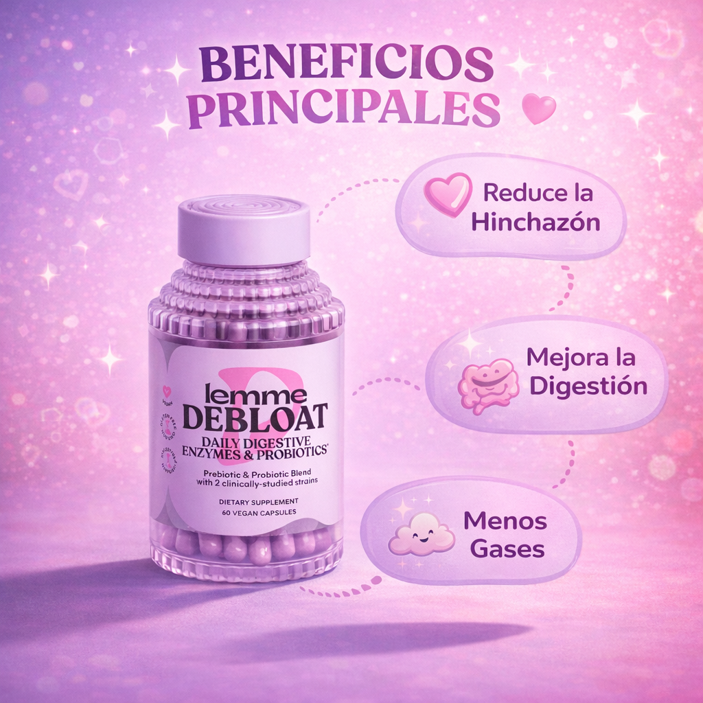 🎁 Lemme Debloat Original USA ⭐ – Reduce Hinchazón + Mejora la Digestión + Más Comodidad Después de Comer