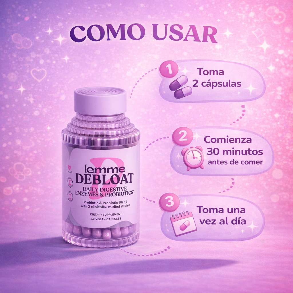 🎁 Lemme Debloat Original USA ⭐ – Reduce Hinchazón + Mejora la Digestión + Más Comodidad Después de Comer