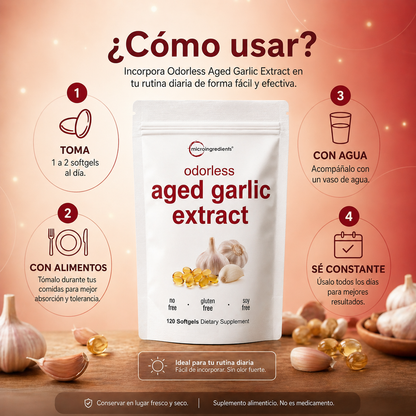 Microingredients™ Aged Garlic Extract: Defensas, Circulación y Energía
