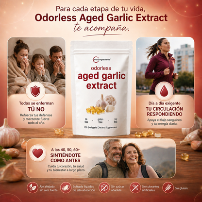 Microingredients™ Aged Garlic Extract: Defensas, Circulación y Energía