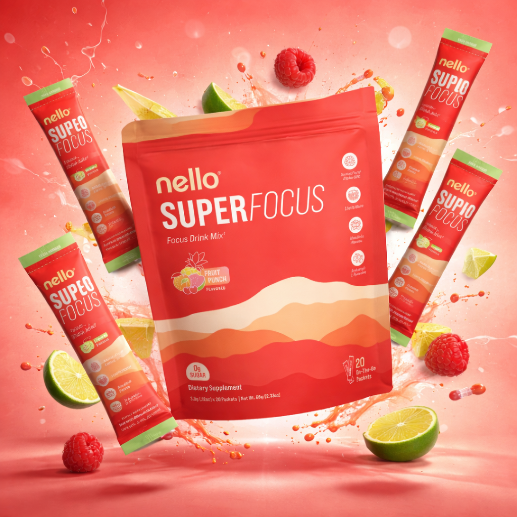 Nello™ SuperFocus: Claridad mental y enfoque todo el día