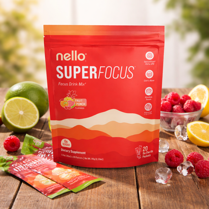 Nello™ SuperFocus: Claridad mental y enfoque todo el día