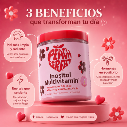 Peach Perfect™: Recupera tu Equilibrio Hormonal y Energía + Mascarilla de Labios BioAqua GRATIS