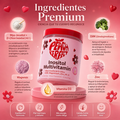 Peach Perfect™: Recupera tu Equilibrio Hormonal y Energía + Mascarilla de Labios BioAqua GRATIS