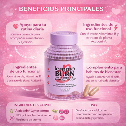 Lemme Burn™ Original USA ⭐ : Apoyo metabólico natural + REGALO 🎁