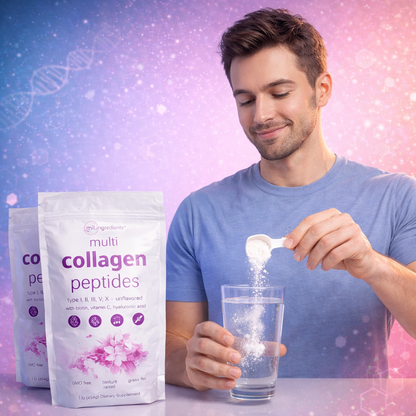 Microingredients™ Multi Collagen Peptides + Regalo Parches de Colágeno para Ojeras 🎁