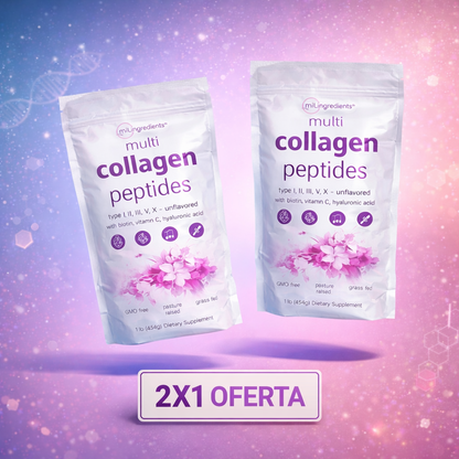 Multi Collagen Peptides® Edición Original USA ⭐ – Piel Firme y Brillante, Uñas Fuertes y Cabello Saludable
