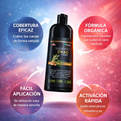 Shampoo Chao Canas™: Recupera tu color y tu Seguridad