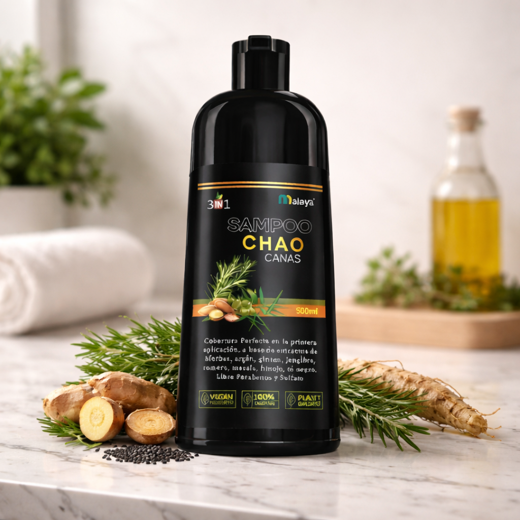 Shampoo Chao Canas™: Recupera tu color y tu Seguridad
