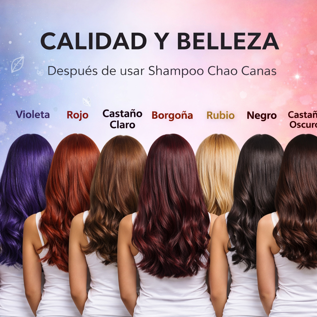 Shampoo Chao Canas™: Recupera tu color y tu Seguridad