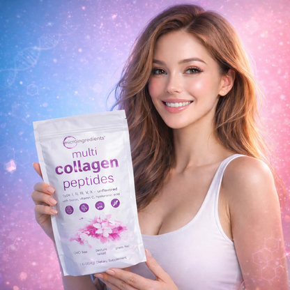 Microingredients™ Multi Collagen Peptides + Regalo Parches de Colágeno para Ojeras 🎁