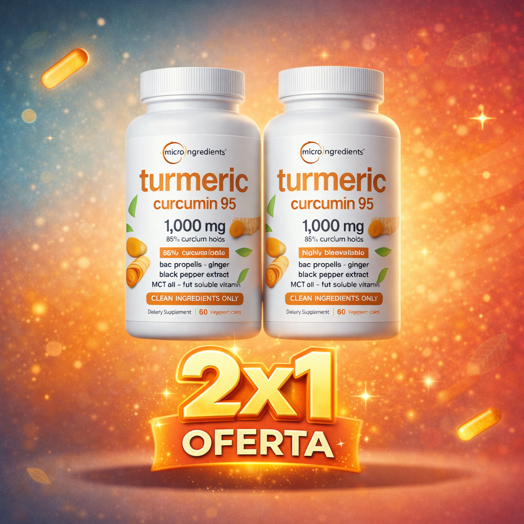 2X1 OFERTA 🎁 Extracto de Cúrcuma 95 Original USA ⭐ – Bienestar Diario, Equilibrio y Vitalidad Natural