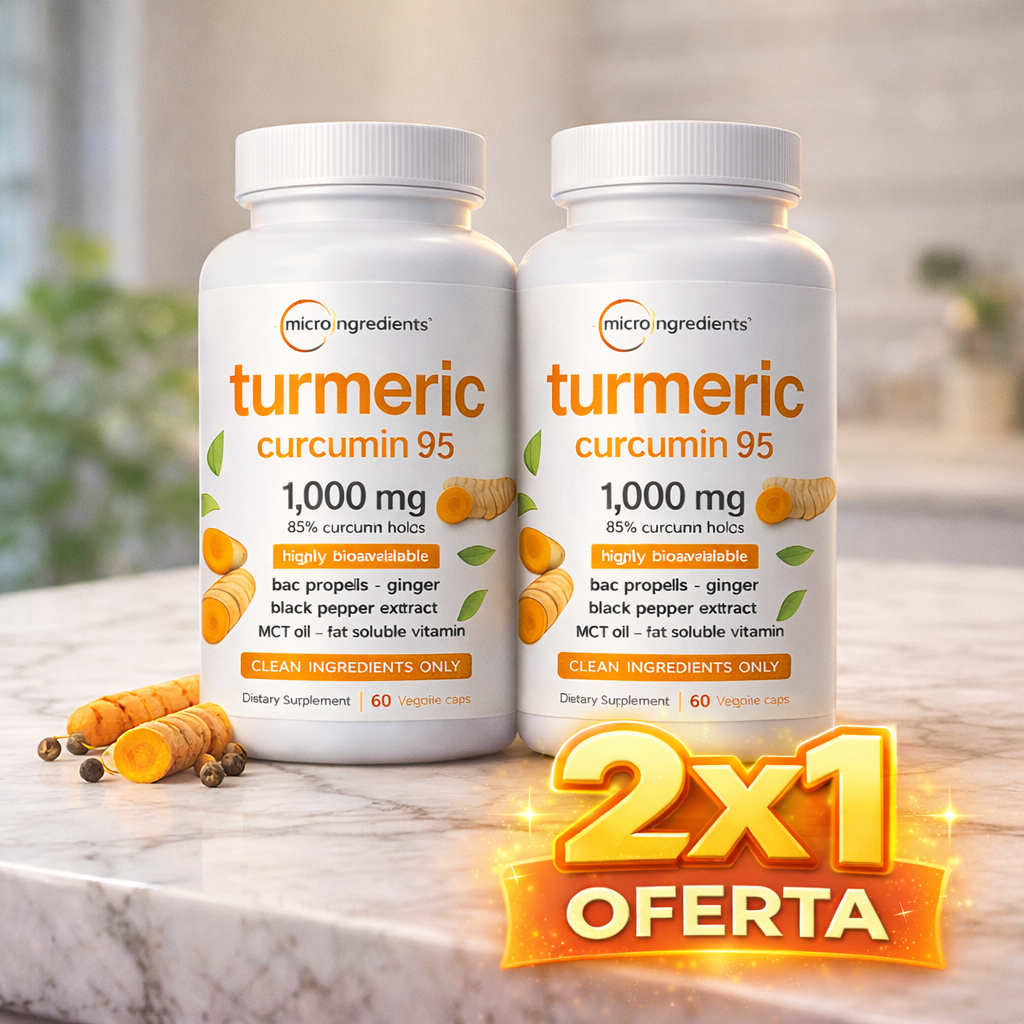 2X1 OFERTA 🎁 Extracto de Cúrcuma 95 Original USA ⭐ – Bienestar Diario, Equilibrio y Vitalidad Natural