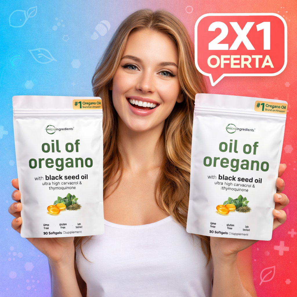 2X1 OFERTA 🎁: Oil of Oregano Original USA ⭐ - Bienestar Diario, Defensas y Digestión Natural