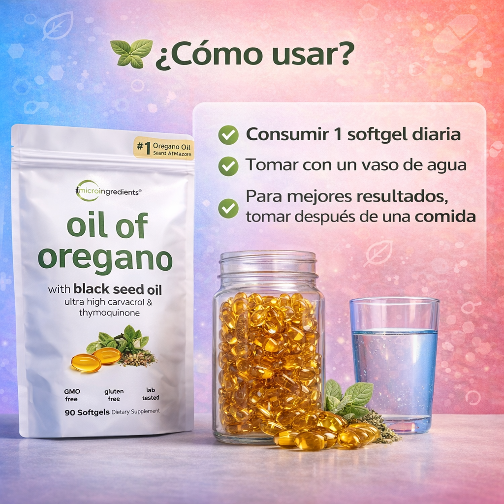 2X1 OFERTA 🎁: Oil of Oregano Original USA ⭐ - Bienestar Diario, Defensas y Digestión Natural