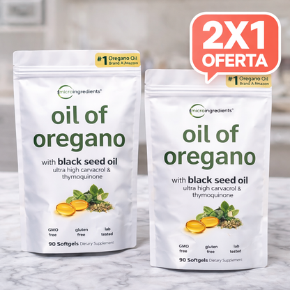 2X1 OFERTA 🎁: Oil of Oregano Original USA ⭐ - Bienestar Diario, Defensas y Digestión Natural