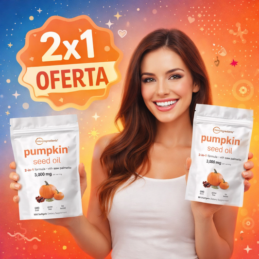 2X1 OFERTA 🎁 Pumpkin Seed Oil Original USA ⭐ – Bienestar Hormonal, Piel y Cabello desde Dentro