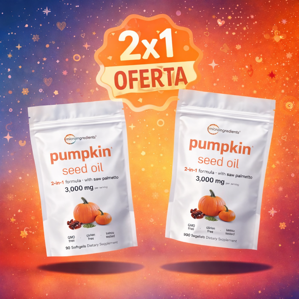 2X1 OFERTA 🎁 Pumpkin Seed Oil Original USA ⭐ – Bienestar Hormonal, Piel y Cabello desde Dentro