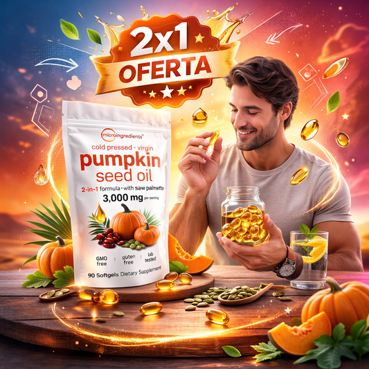 2X1 OFERTA 🎁 Pumpkin Seed Oil Original USA ⭐ – Bienestar Hormonal, Piel y Cabello desde Dentro