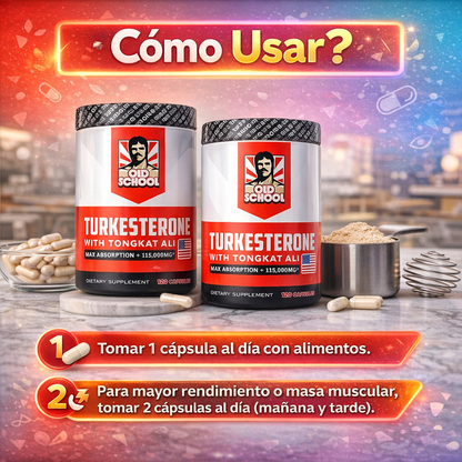 2X1 OFERTA LIMITADA 🔥 Old School™ Turkesterone – Energía y Enfoque para tu Rutina