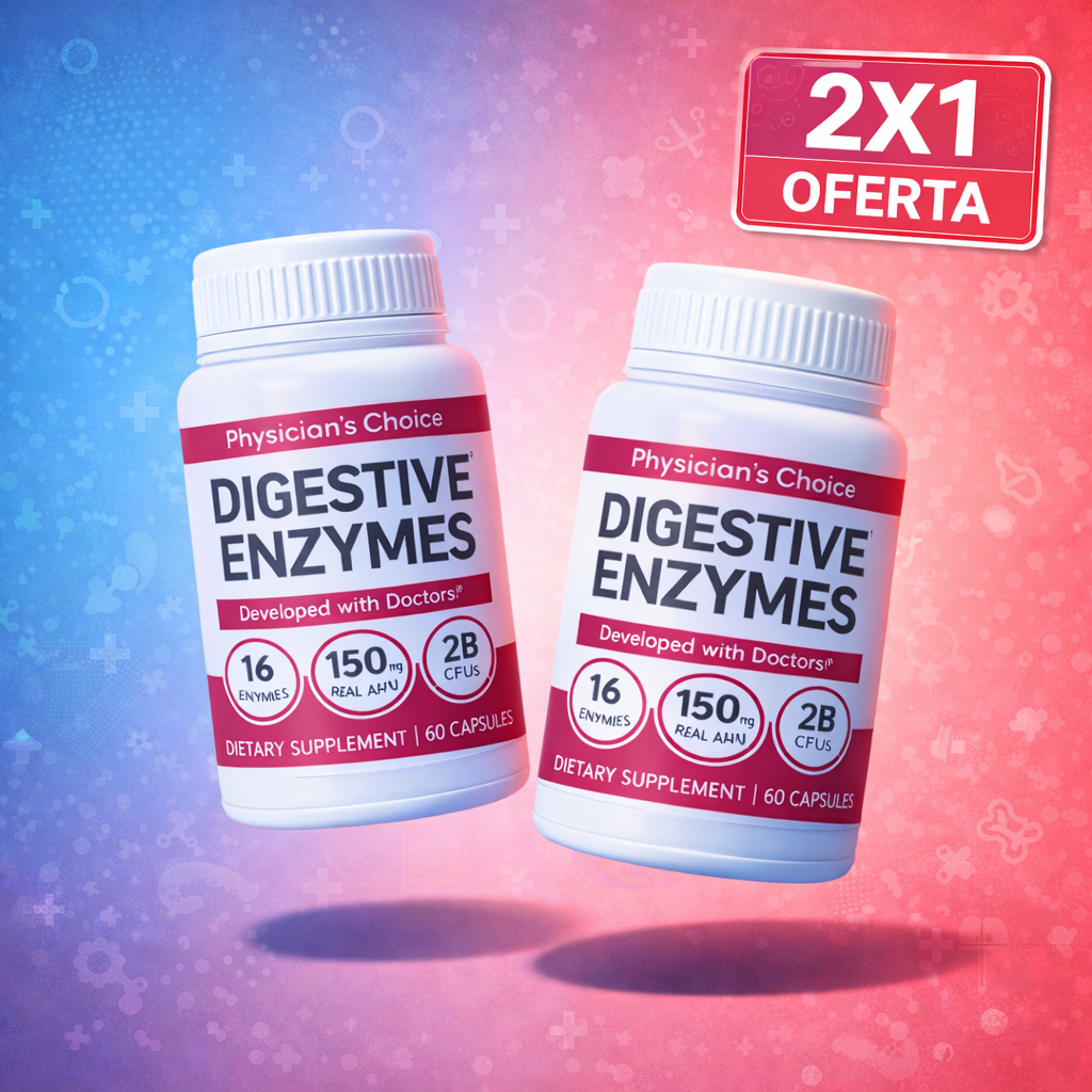 OFERTA Especial 2X1 Enzimas Digestivas: Menos Inflamación, Mejor Digestión
