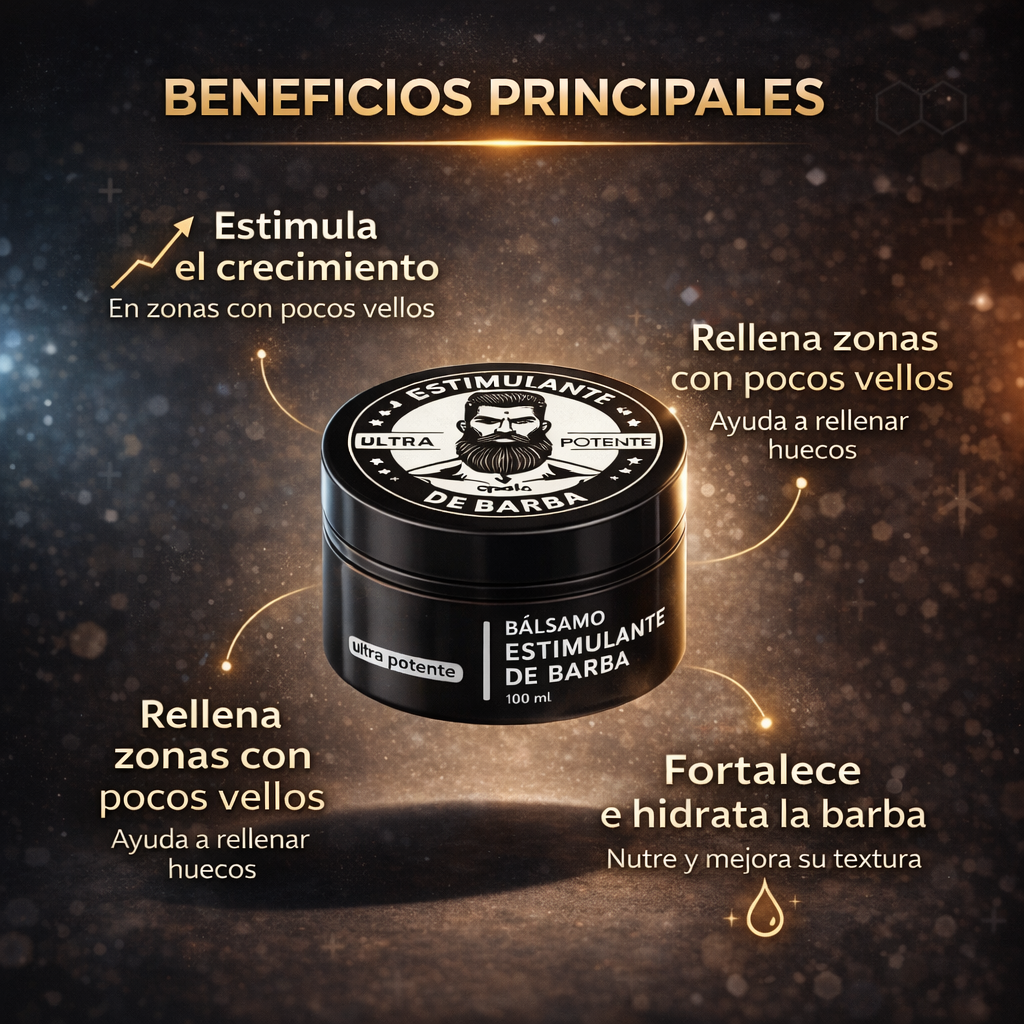 Oferta Especial: Estimulante de Barba Apolo - Mejora el Crecimiento y Densidad de tu Barba